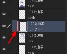 クリッピングされると横に赤いバーが付きます