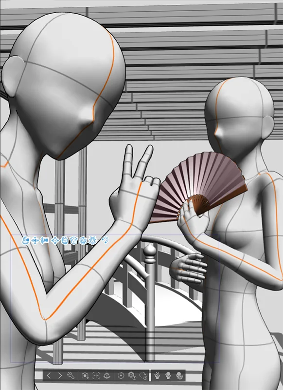 クリスタの3Dデッサン人形を使って構図決め